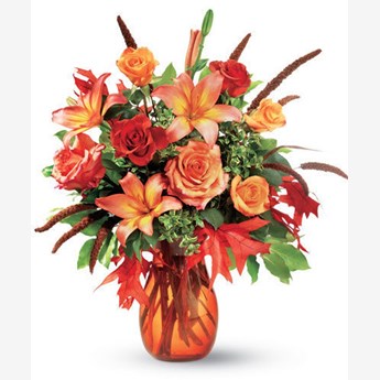 Orange Roses & Lilies