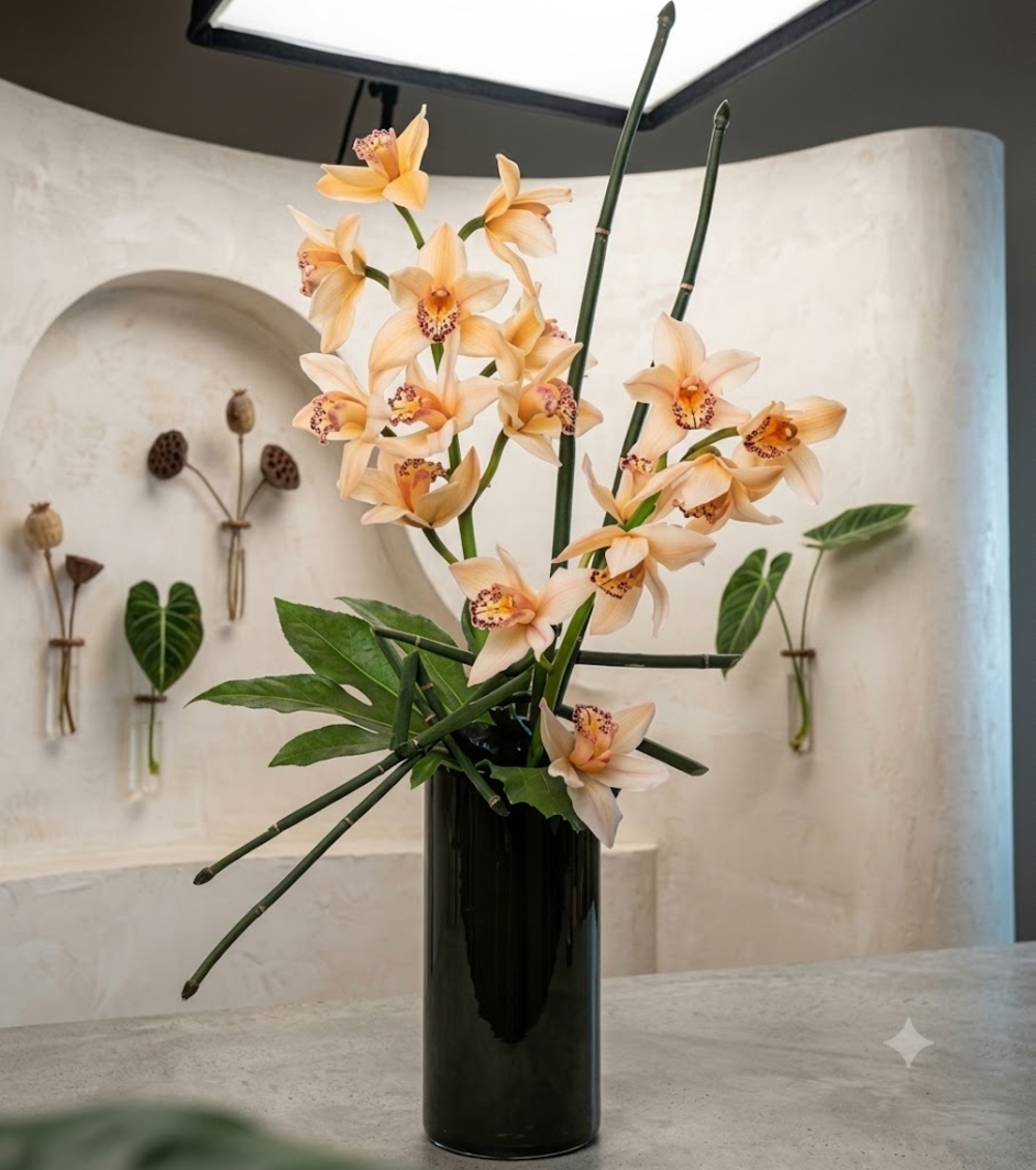 Cream Cymbidium Orchids