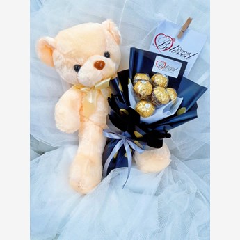 chocolate & teddy(30cm) combo