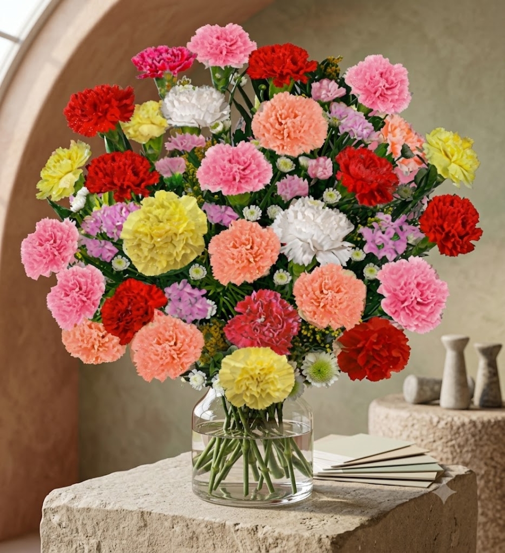 30 Mixed Color Carnation Bouquet