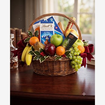 Adorable Fruit & Chocolate Basket