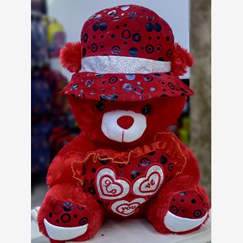 Cute Red Teddy with A Red Cap(40cms)