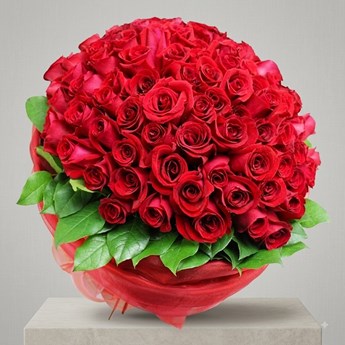 Red Rose Round Bouquet