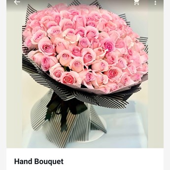 50 Pink Roses Hand Bouquet