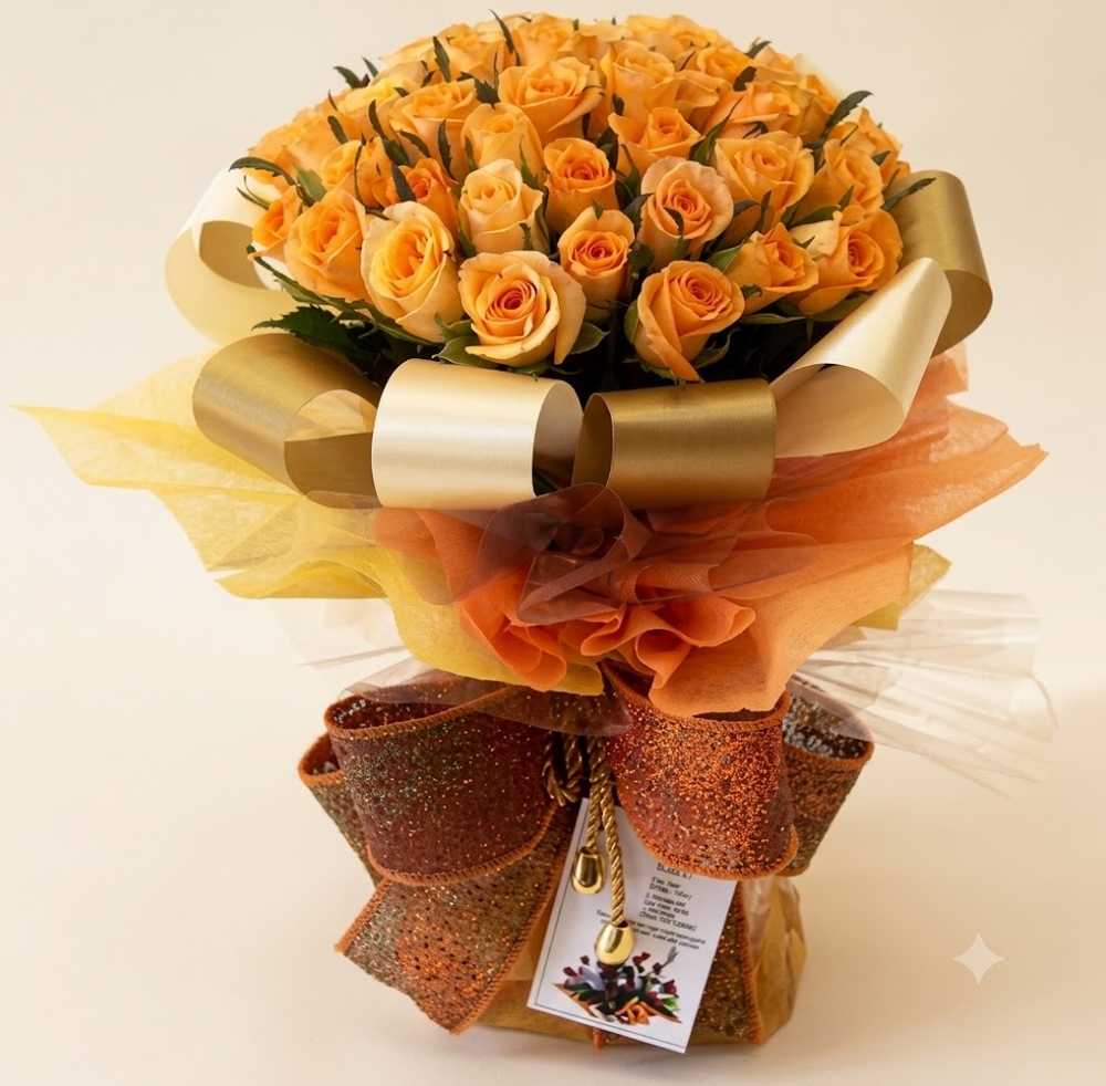 36 Orange Roses Bouquet