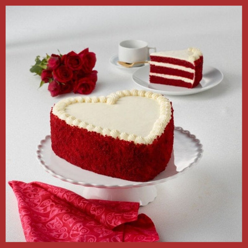 Happy Valentine day red velvet cake 