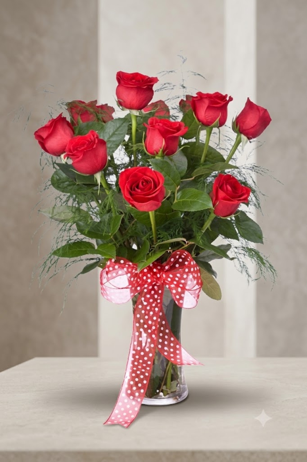 Romantic Red Rose Vase