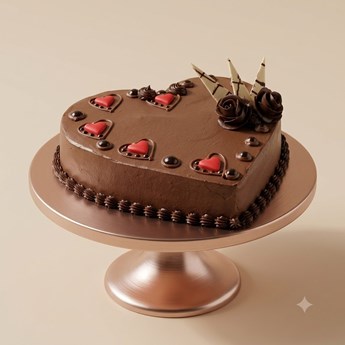 Heart Shape Chocolate Cake