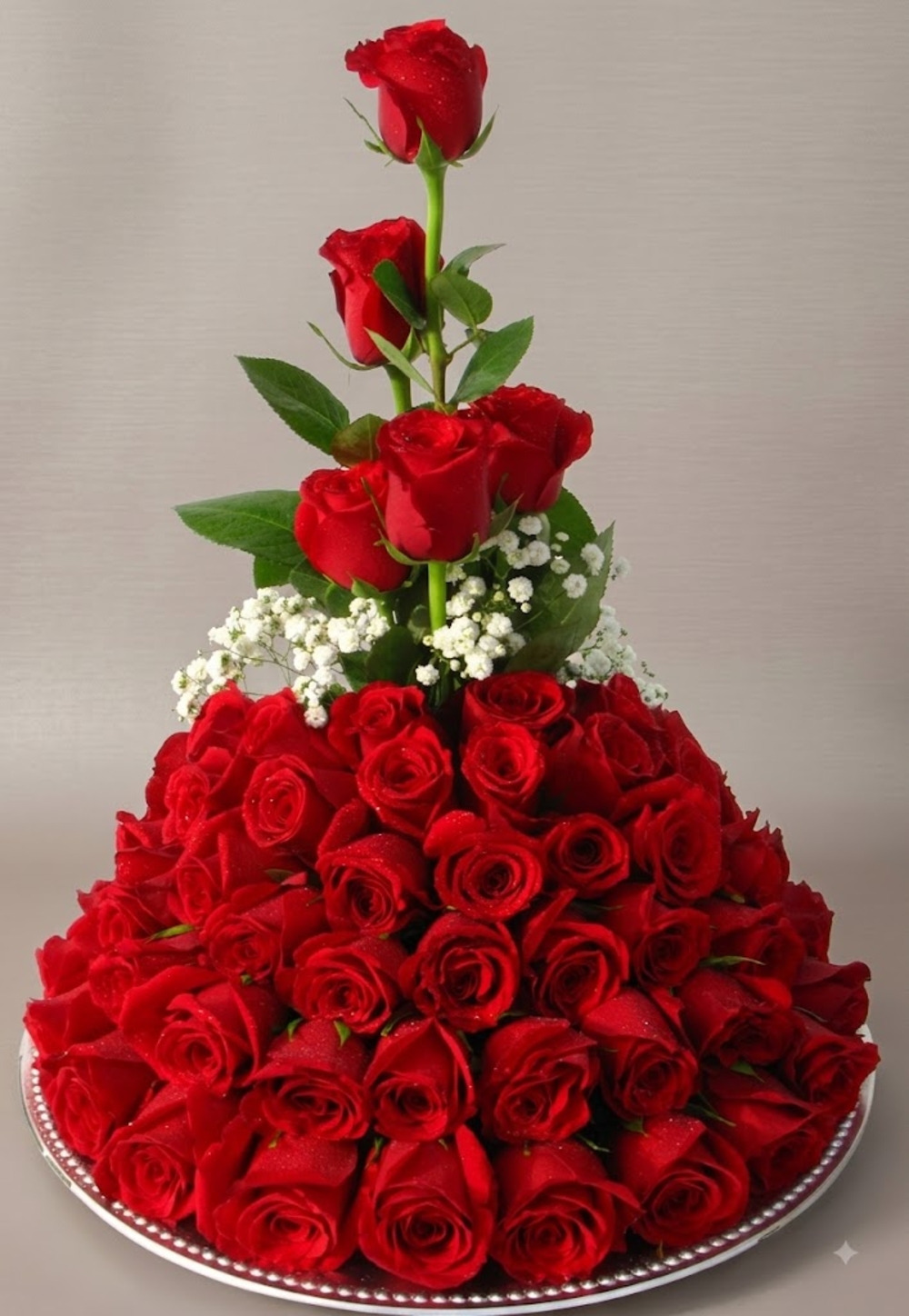 Red Rose Pyramid Arrangement