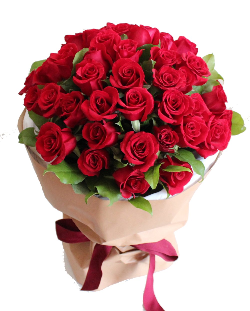 36 Red Roses Hand Bouquet