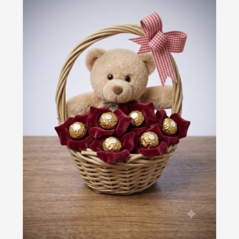 Chocolates Teddy Basket