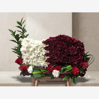Qatar Flag Flower Arrangement