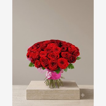 48 Fresh Picked Red Roses