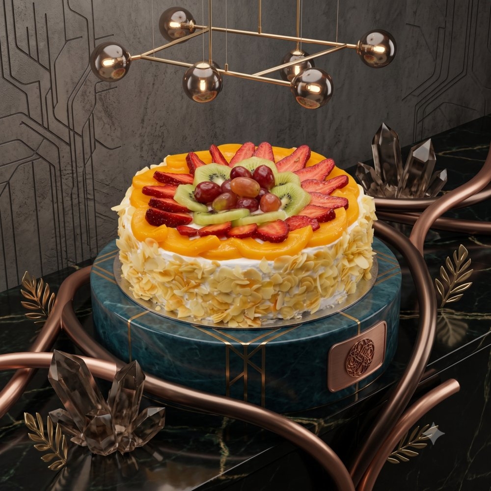 Fresh Fruit Vanilla Cake