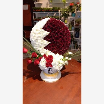 National Day Flowers Globe Shape Arrangement