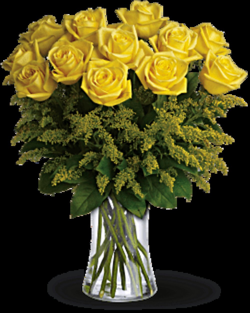 Vase with Yellow Roses.