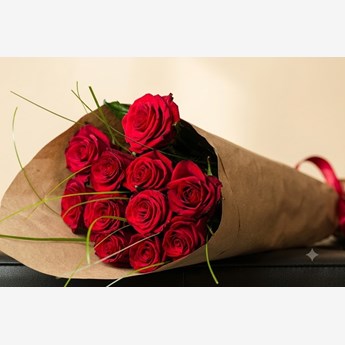 10 Red Roses Bunch