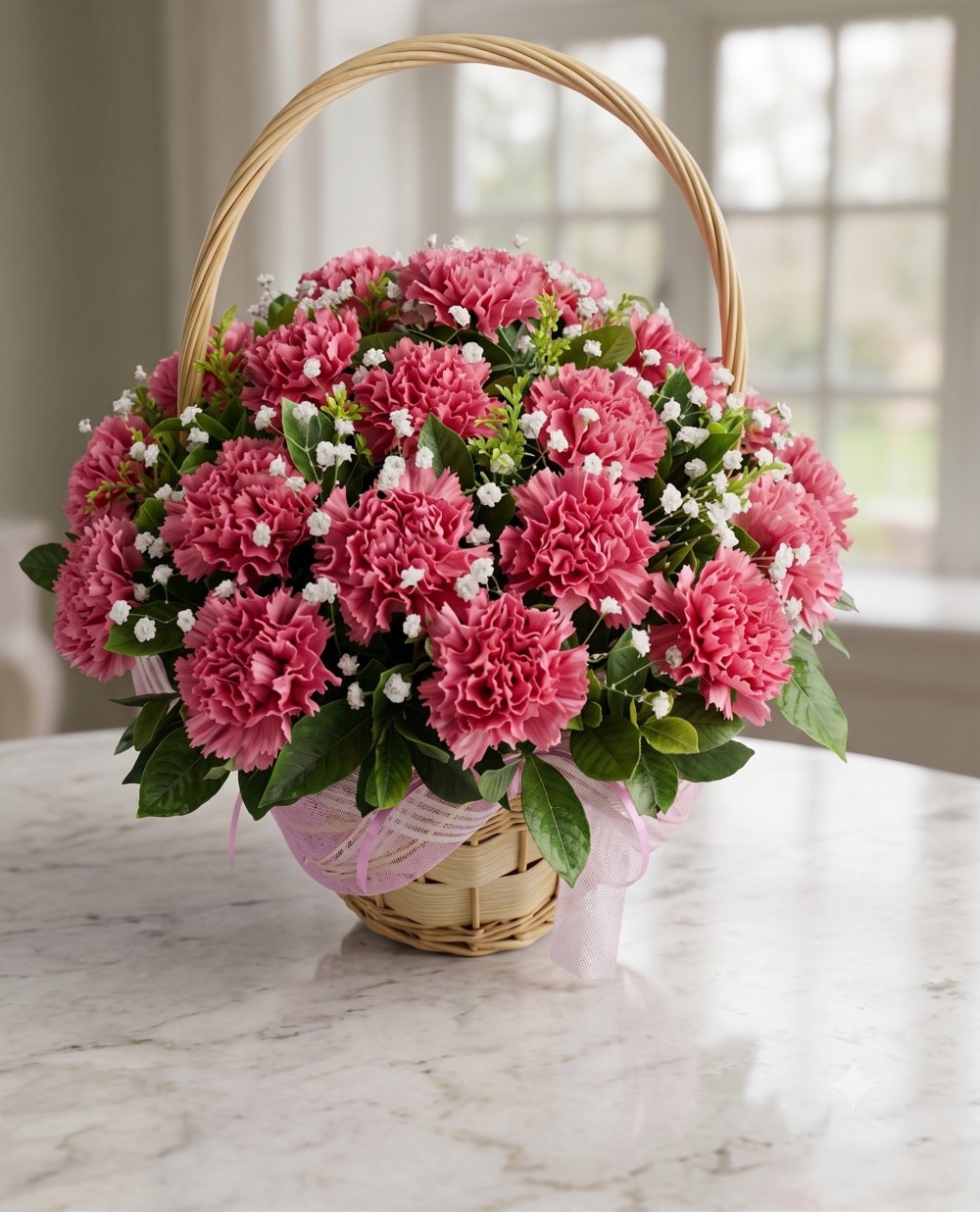 30 pink carnations bouquet