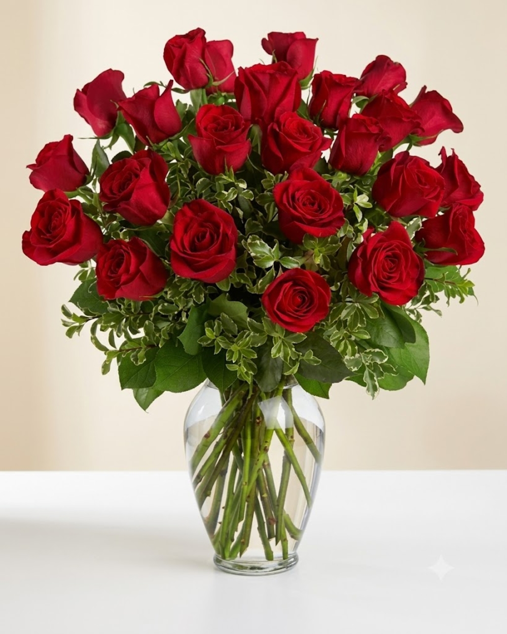 24 Fresh Red Roses Bouquet
