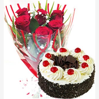 Roses & Chocolate Cake