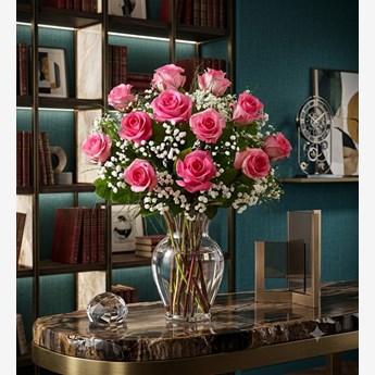 Premium Long Stem Pink Roses