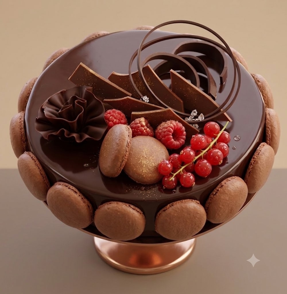 Dark Chocolate Mousse Cake