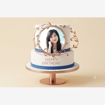 Round Shape Photo Cake