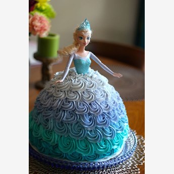 Fancy barbie birthday cake 