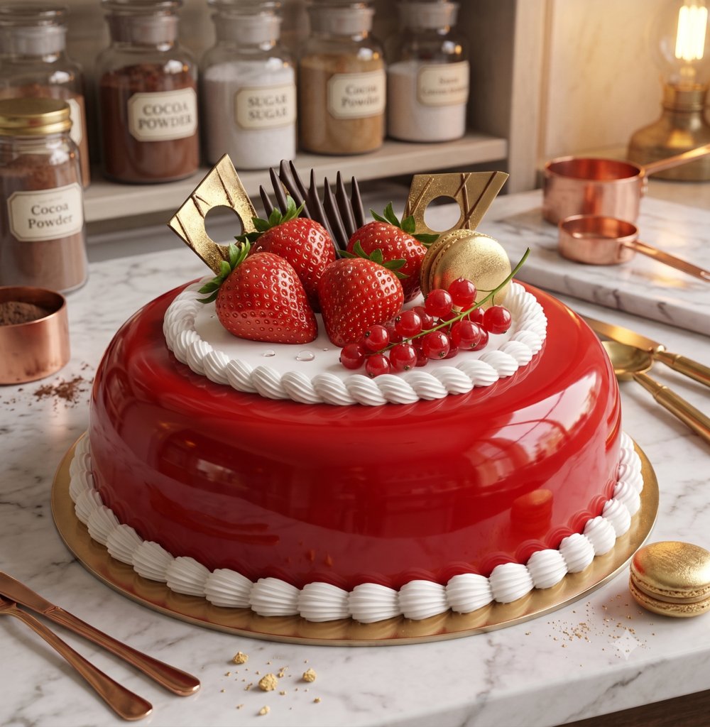 Strawberry Round Cake