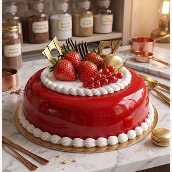 Strawberry Round Cake