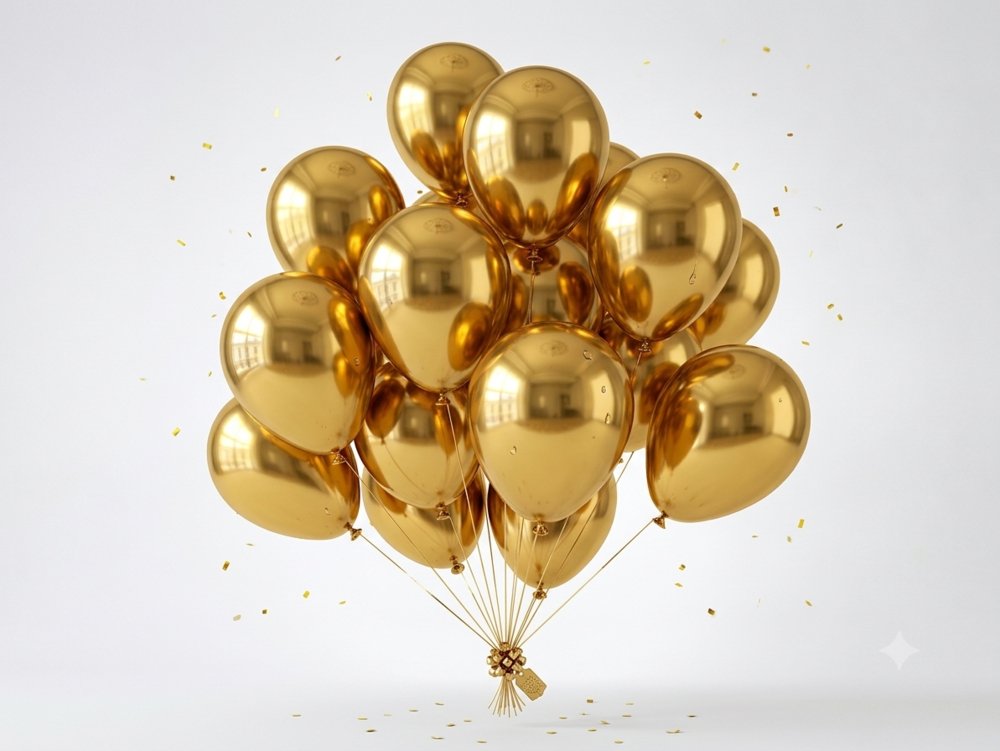 Golden Yellow Metallic Balloons