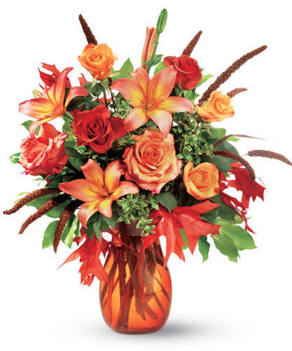 Orange Roses & Lilies