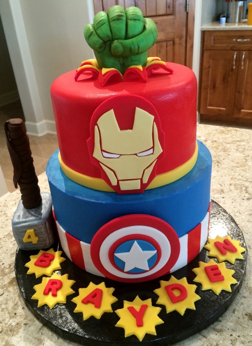 Avengers Theme Cake