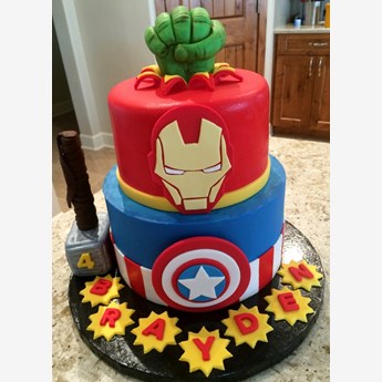 Avengers Theme Cake