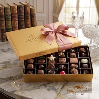 Assorted Chocolate Gold Gift Box 36Pcs