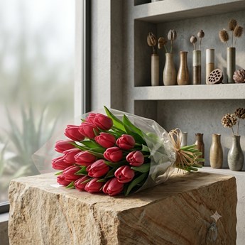 20 Red Tulip Bouquet