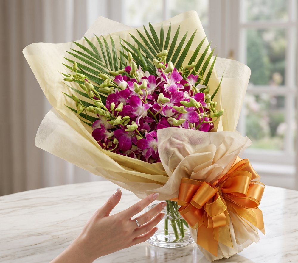 Orchid Hand Bouquet