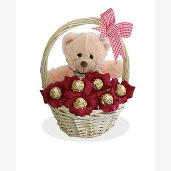 Chocolates Teddy Basket