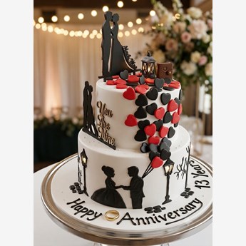 Layered Anniversary Cake