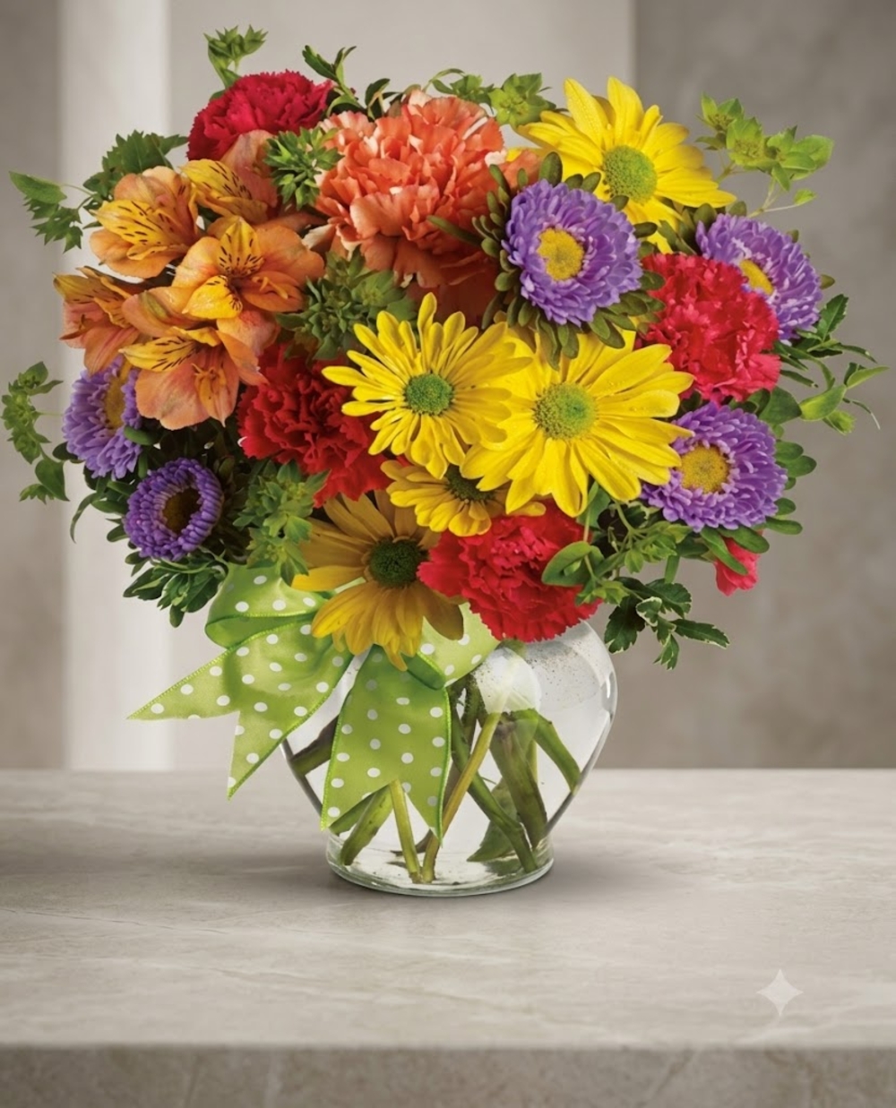 Colorful Mixed Flowers Vase