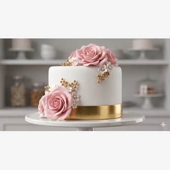 Pink Floral Cake