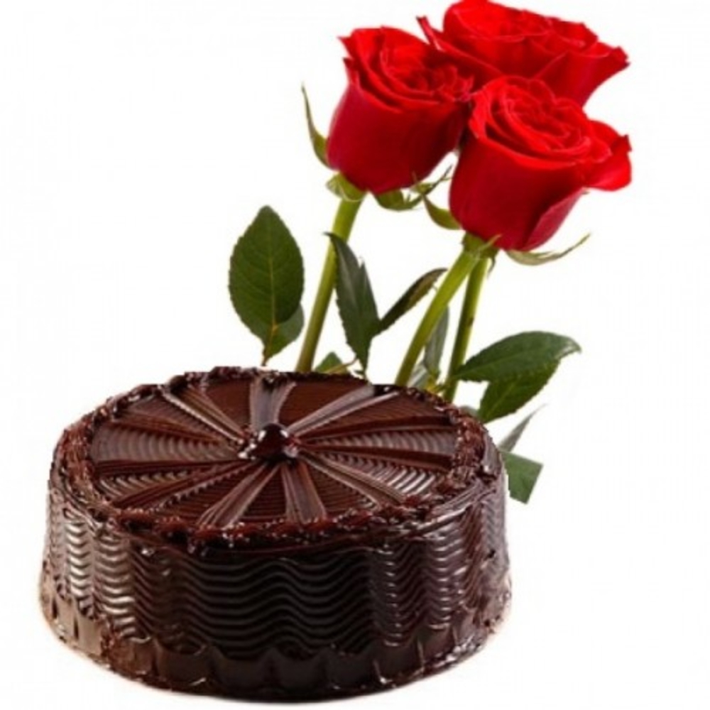 Red Rose Chocolate Cake